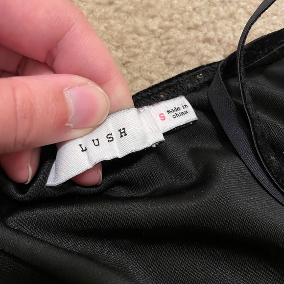 Black Velvet and Gold Polka Dot Jumpsuit - Picture 5 of 7